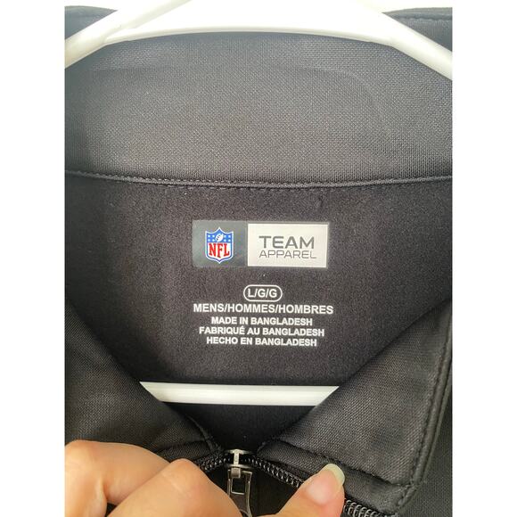 Carolina Panthers Men’s Large Black Full Zip Track Jacket NFL Team Apparel Logo - Picture 7 of 8